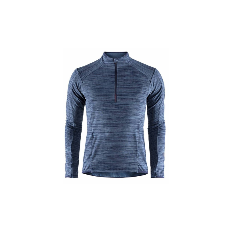 craft-sweat-demiZip-blue Sweat Craft - Grid Demi-Zip