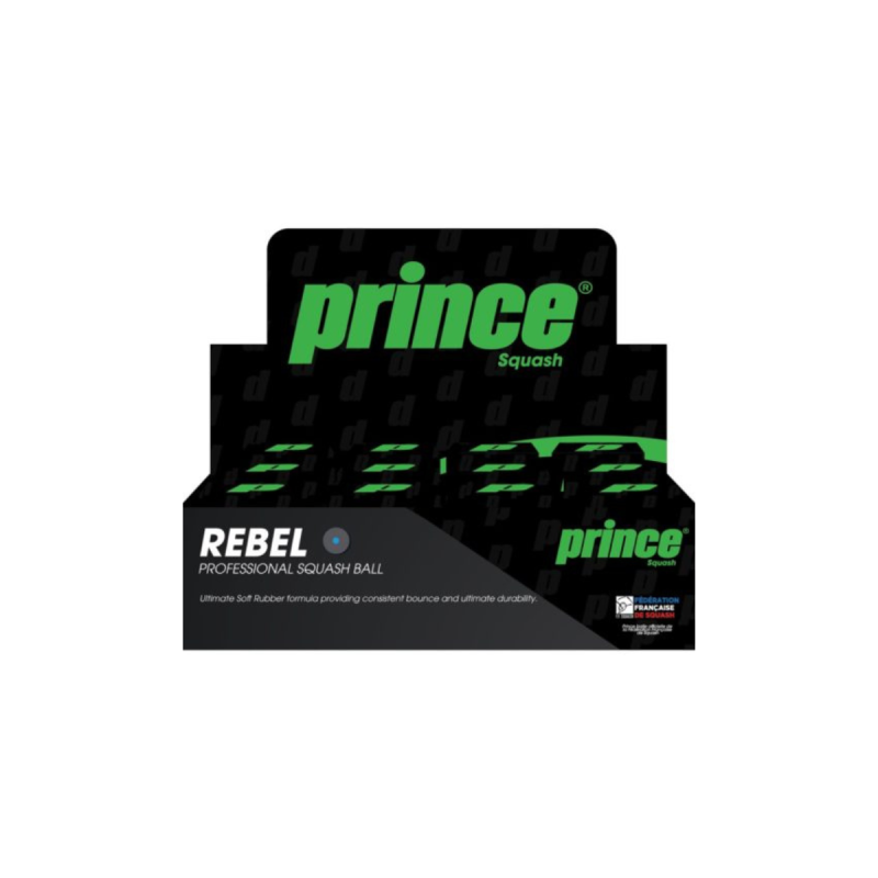 Boite Balle 1 point bleu Prince Balle Squash 1 point bleu Prince - Boite de 12