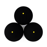 Balle Squash 1 point jaune Dunlop - Lot de 3