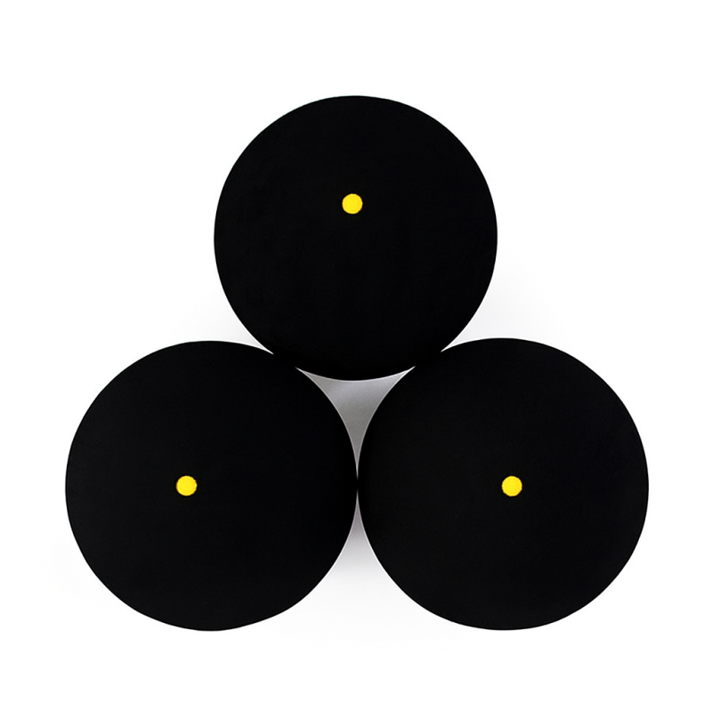 Lot 3 balles Dunlop 1 point jaune Balle Squash 1 point jaune Dunlop - Lot de 3