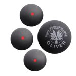 Lot 3 balles Squash 1 point Rouge Oliver