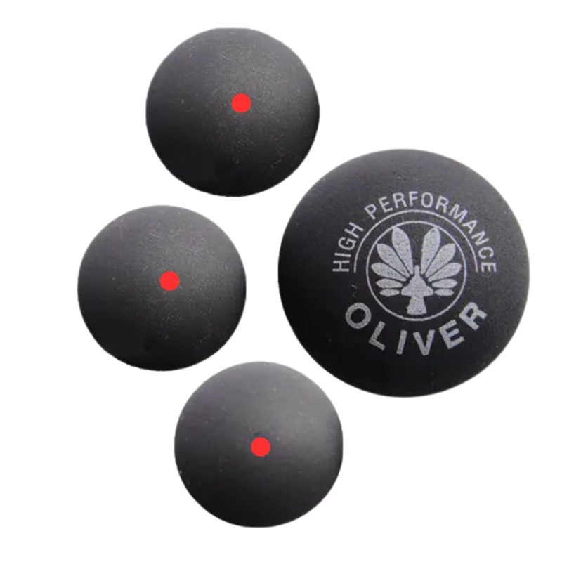 Lot 3 balles Squash 1 point Rouge Oliver Lot 3 balles Squash 1 point Rouge Oliver